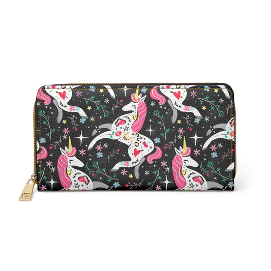 Tattoo Unicorn Zipper Wallet